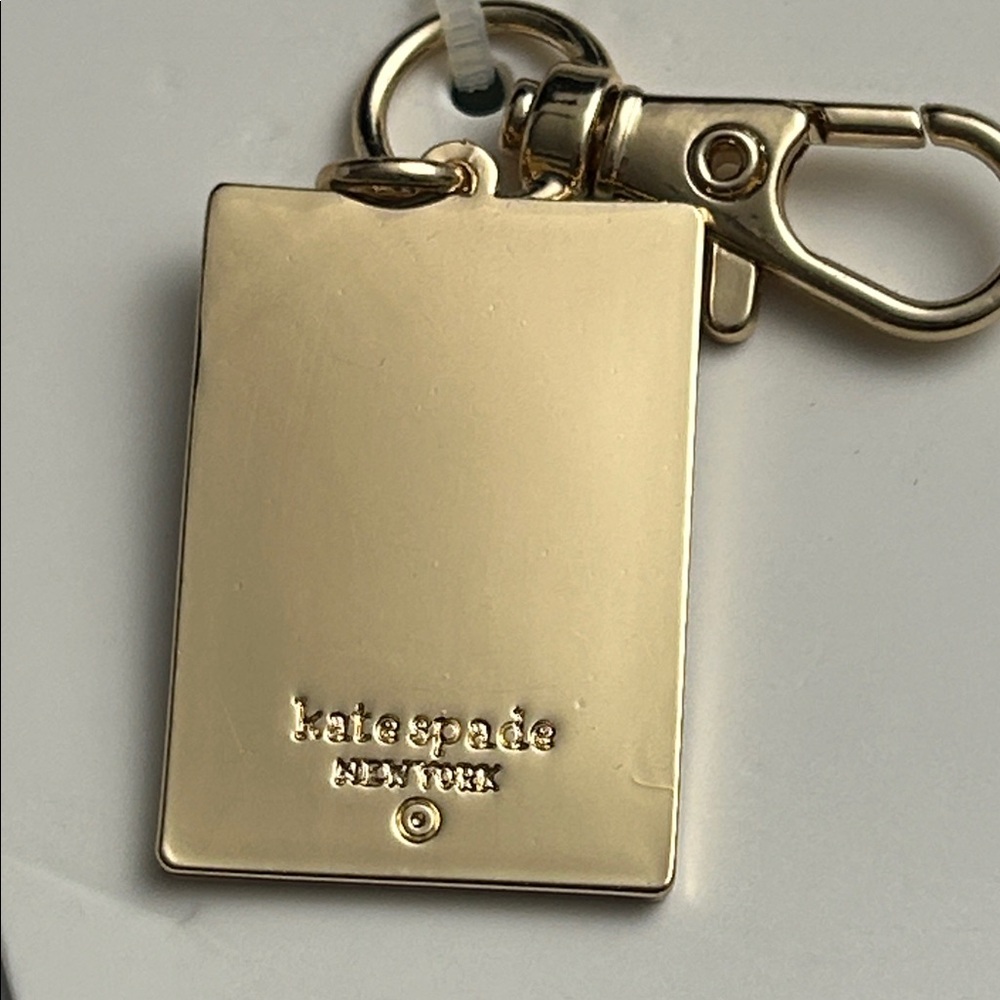 Kate Spade x Target Gold and Black playing card Spade Bag Charm New - Picture 4 of 4
